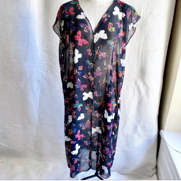 Victoria Secret Vintage 90s Butterfly Duster Robe - Picture 2 of 8